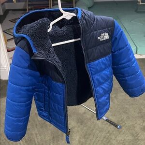 The North Face Blue and Black Quilted Jacket